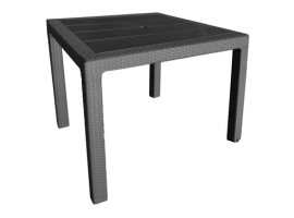 MESA RESINA RATAN ELEGANCE NEGRO